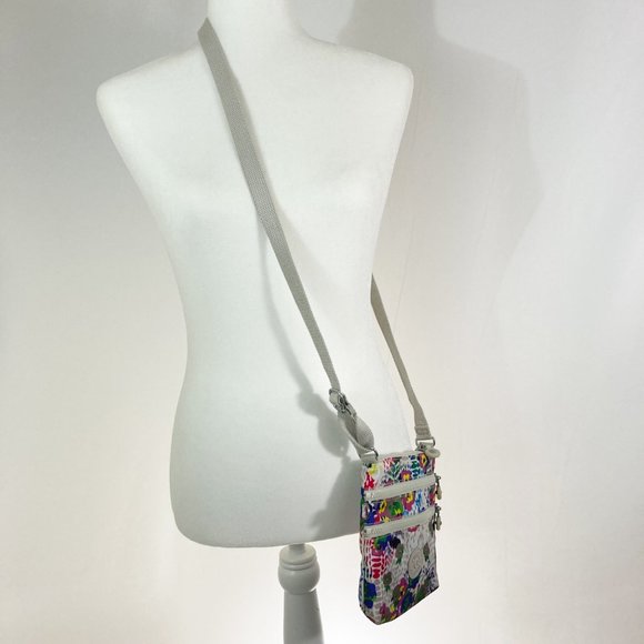 Kipling 3-Zip Floral Animal Print Crossbody Bag - Picture 9 of 10